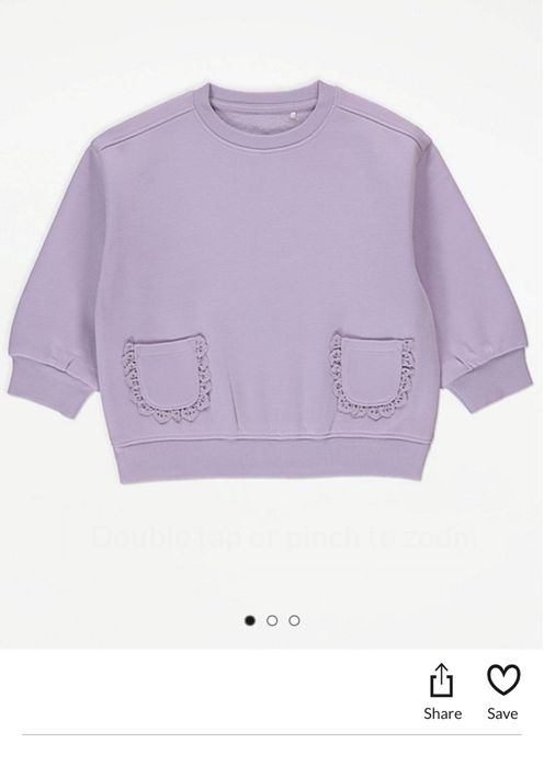 Bluza din molton maieuri albe George 2-3 ani