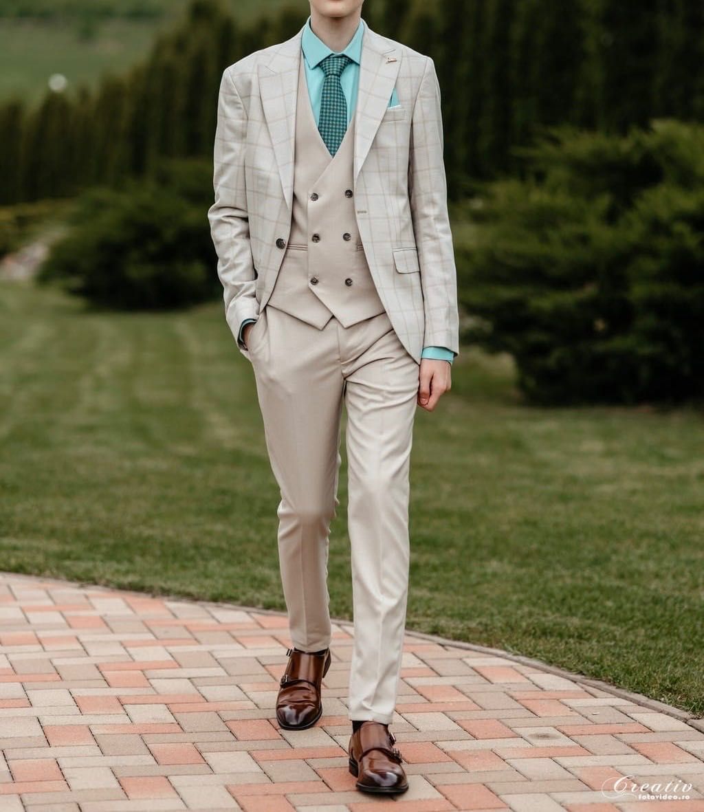 Costum elegant  băiat cadou cămașă +cravata