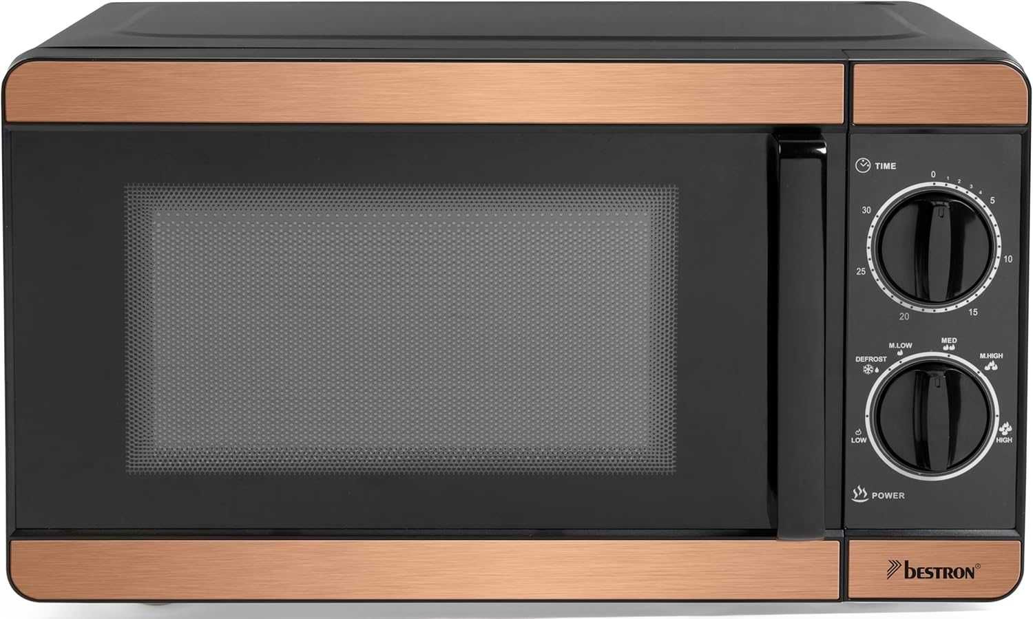 Микровълнова фурна Bestron Copper, 700W, 20л, 6 функции, таймер