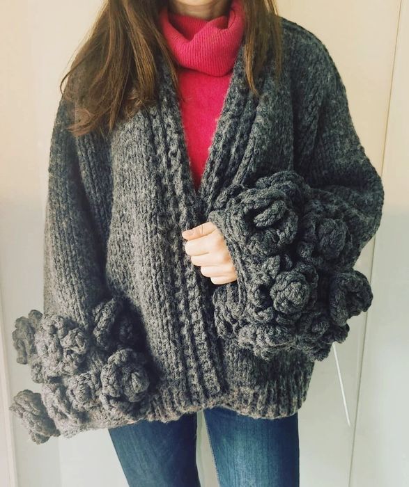 Cardigan Flowers Rapsody