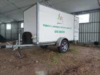 Remorca furgon echipata atelier mobil , închisă , carosata.