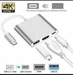 Переходник type-c HDMI USB картридер карта памяти
