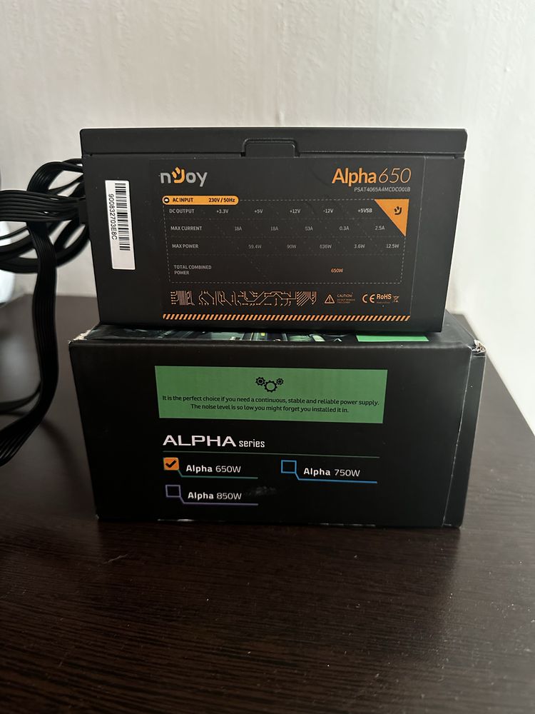 Sursa nJoy Alpha 650, 650W, 80+ Gold, Full Modulara