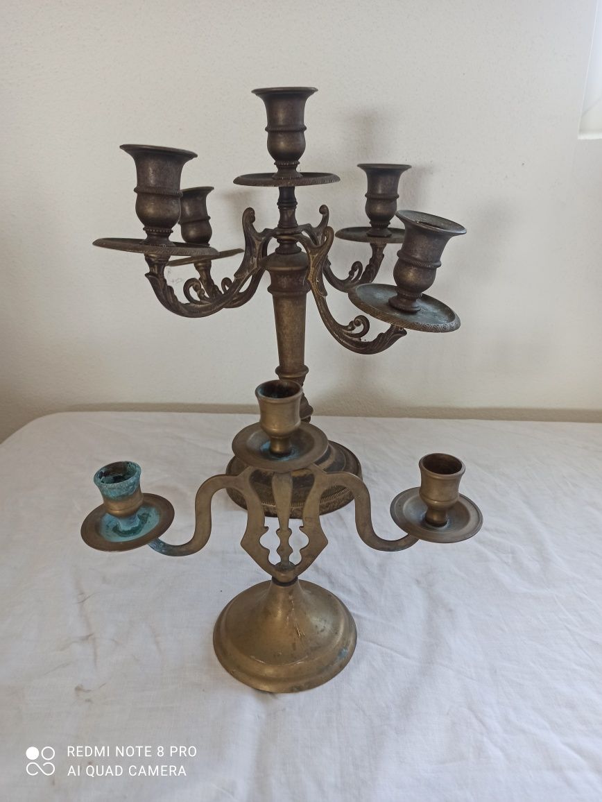 Candelabru bronz, lustre