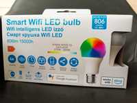 *Комплект 4 LED RGB smart крушки,гласов контрол,бяла и цветна светлина