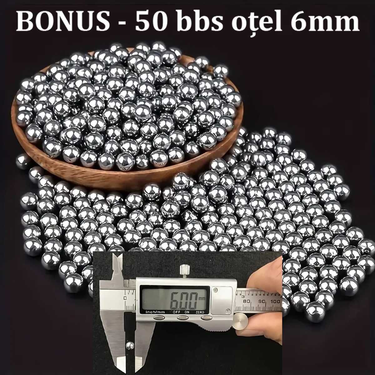5 Sageti Prastie Vanatoare Pescuit Sageata, BONUS 50 Bile Otel 6mm