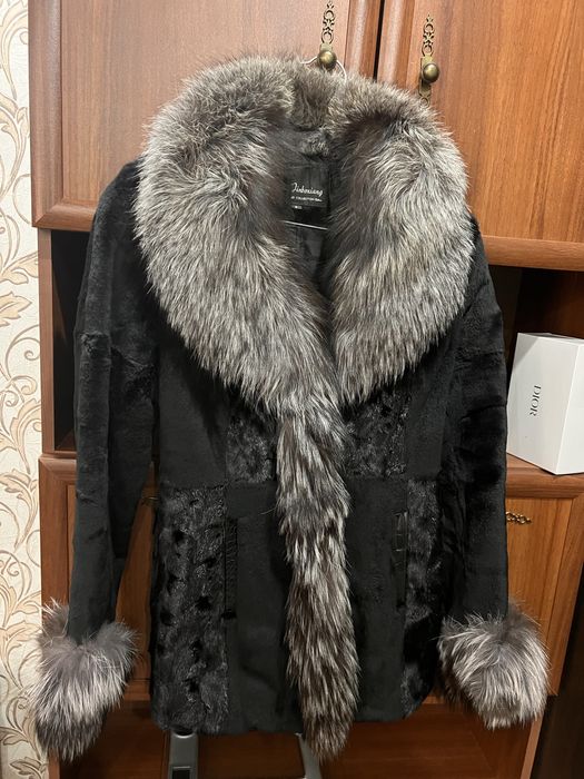 Шуба из норки и чернобурки на перешив