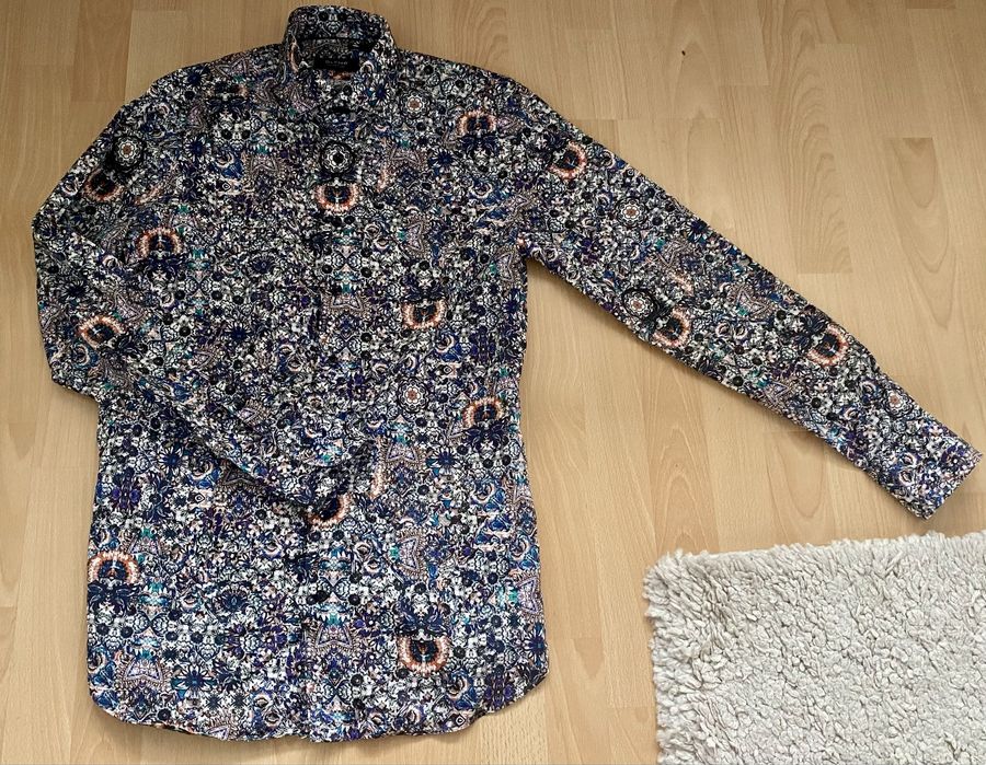 OLYMP Signature – луксозна мъжка риза многоцветна, цветен принт уникат