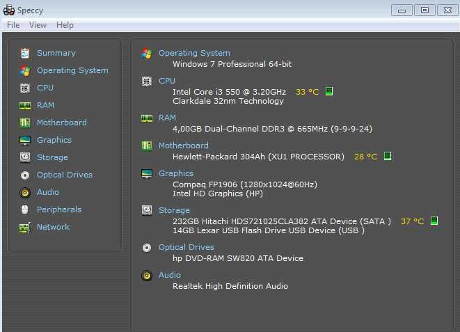 Компютър HP Compaq 8100 Elite SFF, CPU i3-550, 4GB DDR3 RAM c Windows7