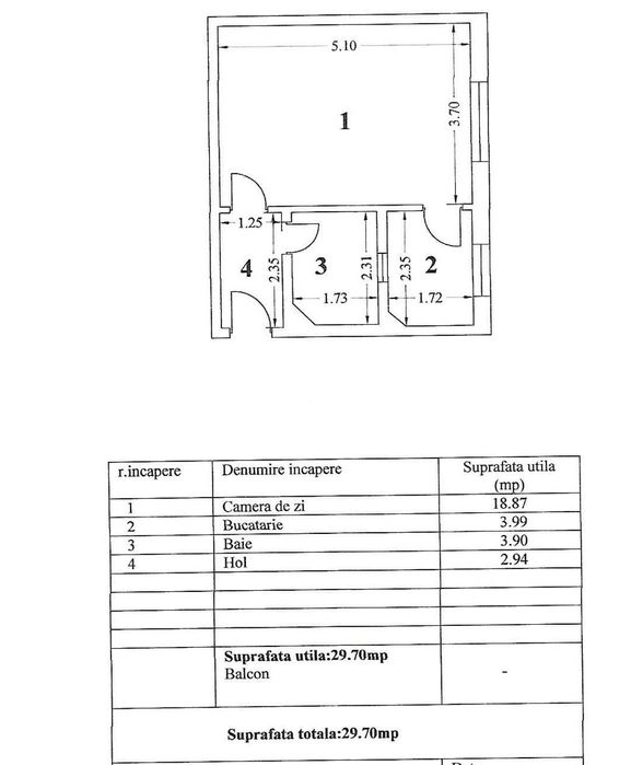 vand garsoniera la parter zona capitol