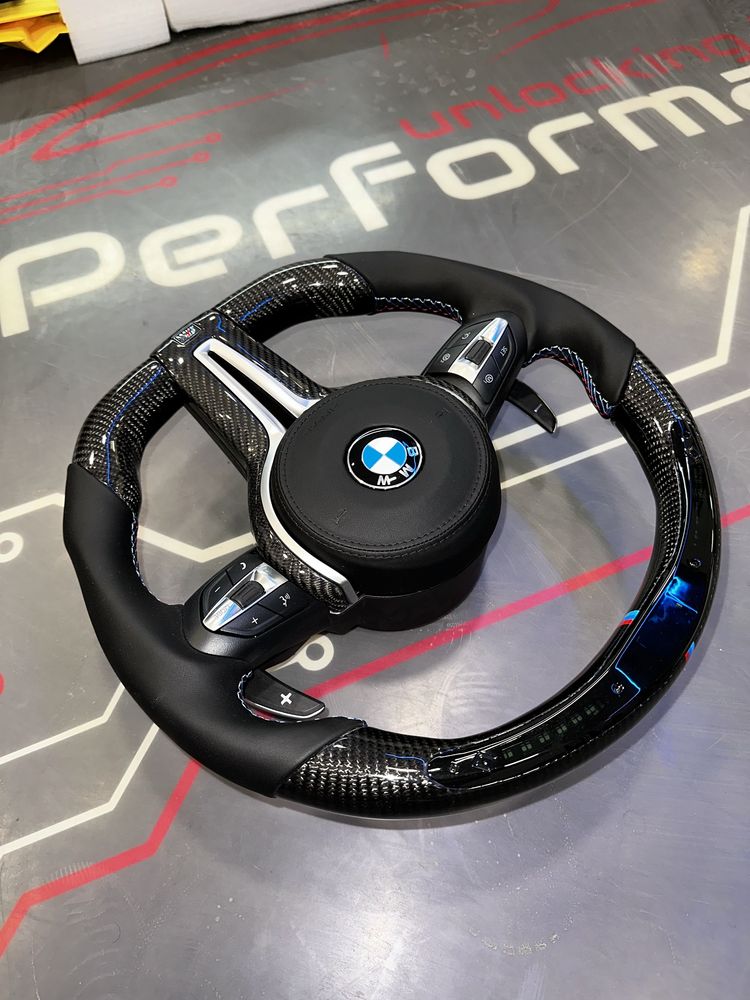 Volan BMW M CARBON / LED / Vibratii / Incalzire / DISTRONIC! SERIA F/E