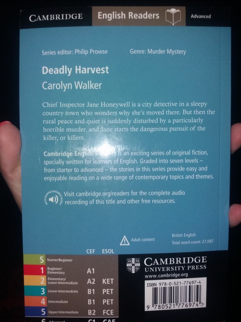 Чисто нова книга Cambridge- Deadly Harvest, Carolyn Walker