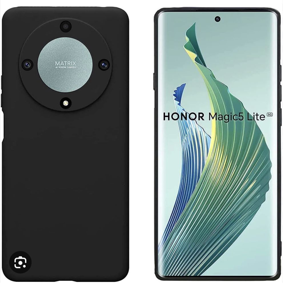 Honor Magic 5 Lite Husa Silicon Thin Case 0,2mm Neagra / Transparenta