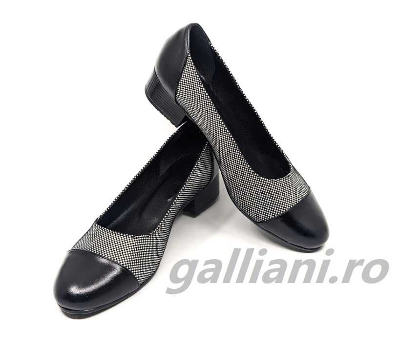 Pantofi eleganti stil balerini cu toc 3cm