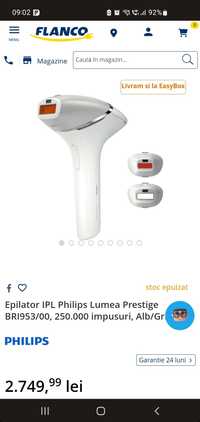 Epilator IPL Philips Lumea Prestige 250.000 impulsuri