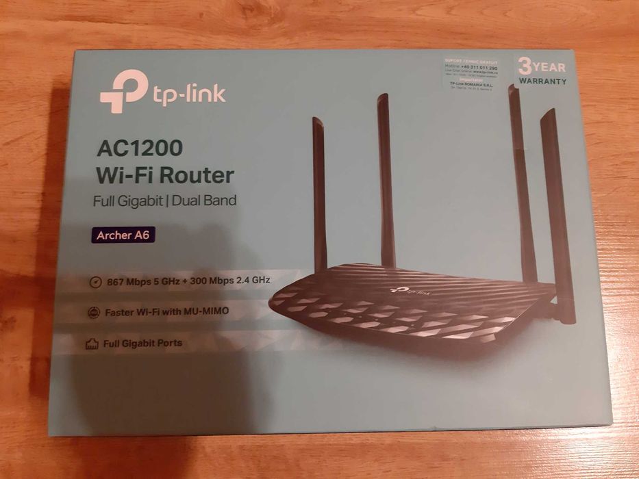 Router TP-LINK Archer A6 AC1200, Dual-band