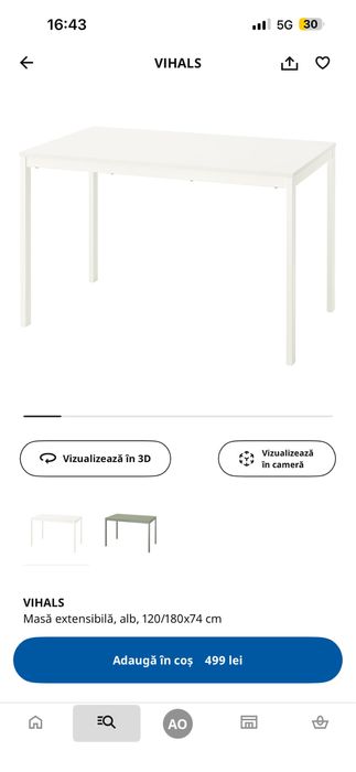 Masa Ikea Vihals Timisoara