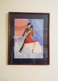 Картина красками гуашь танец танго
