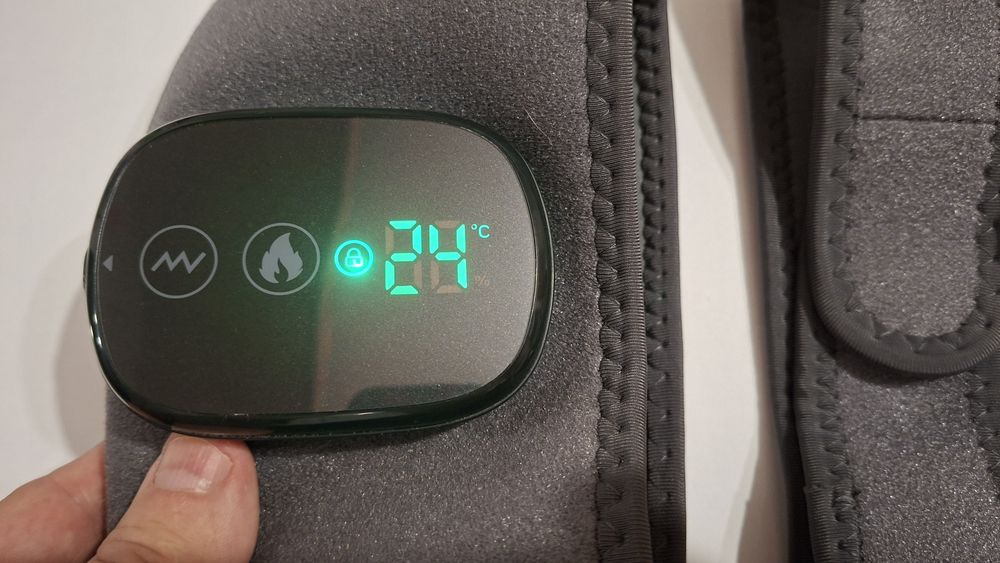 Aparat de masaj cu încălzire și vibrații tip genunchieră (umăr, cot).