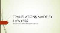 Legal Translations/ Правни преводи