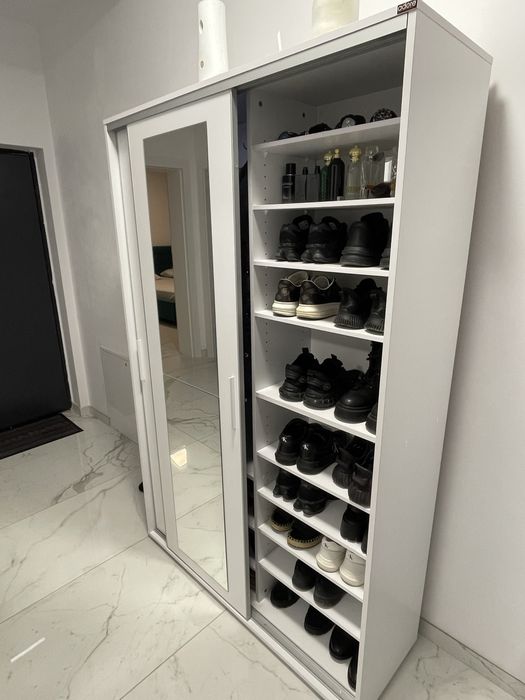 Dulap pantofar si cuier cu oglinda