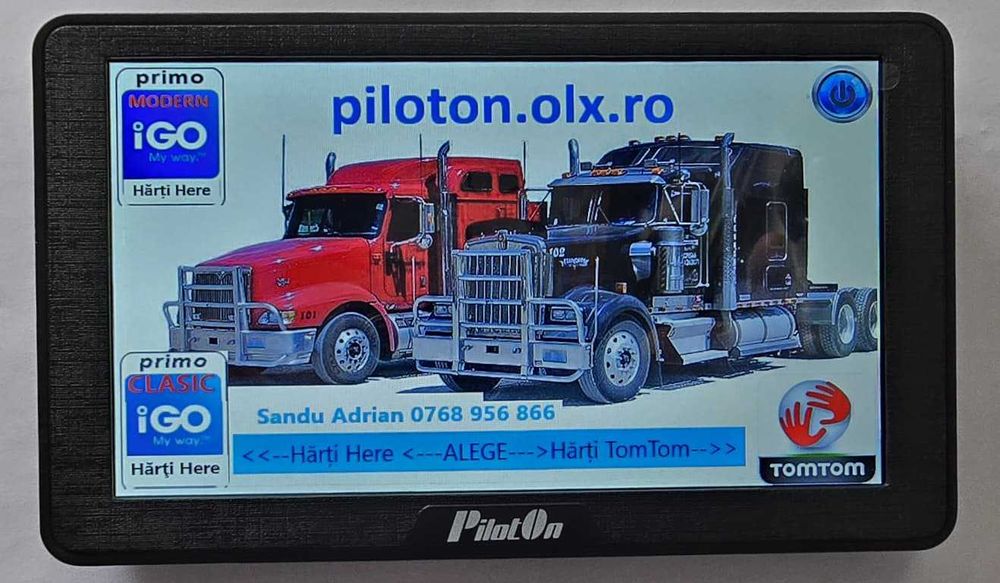 Gps PilotON M14 Harti Here & TomTom 7inch 16Gb 512 RAM discount 10 lei