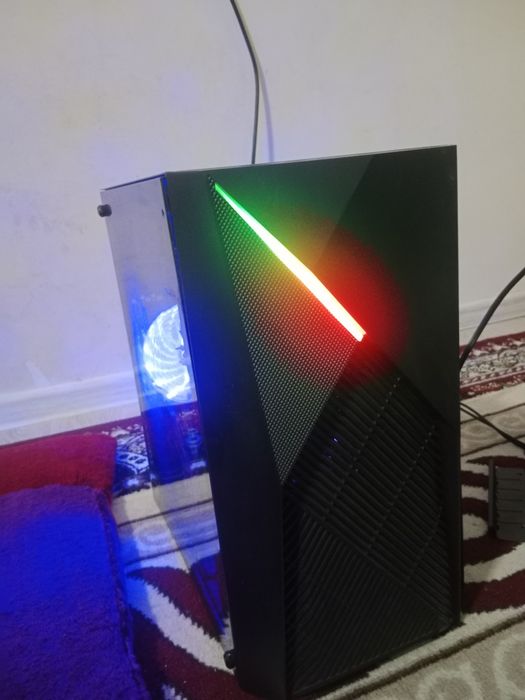 Пк корпус +куллер сини