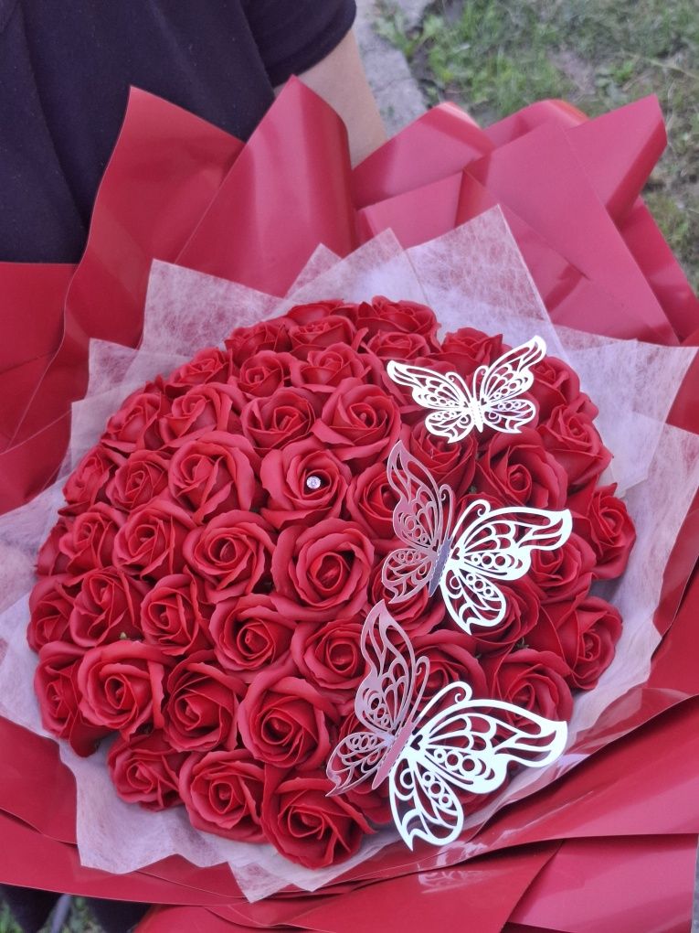 Buchet trandafiri din săpun