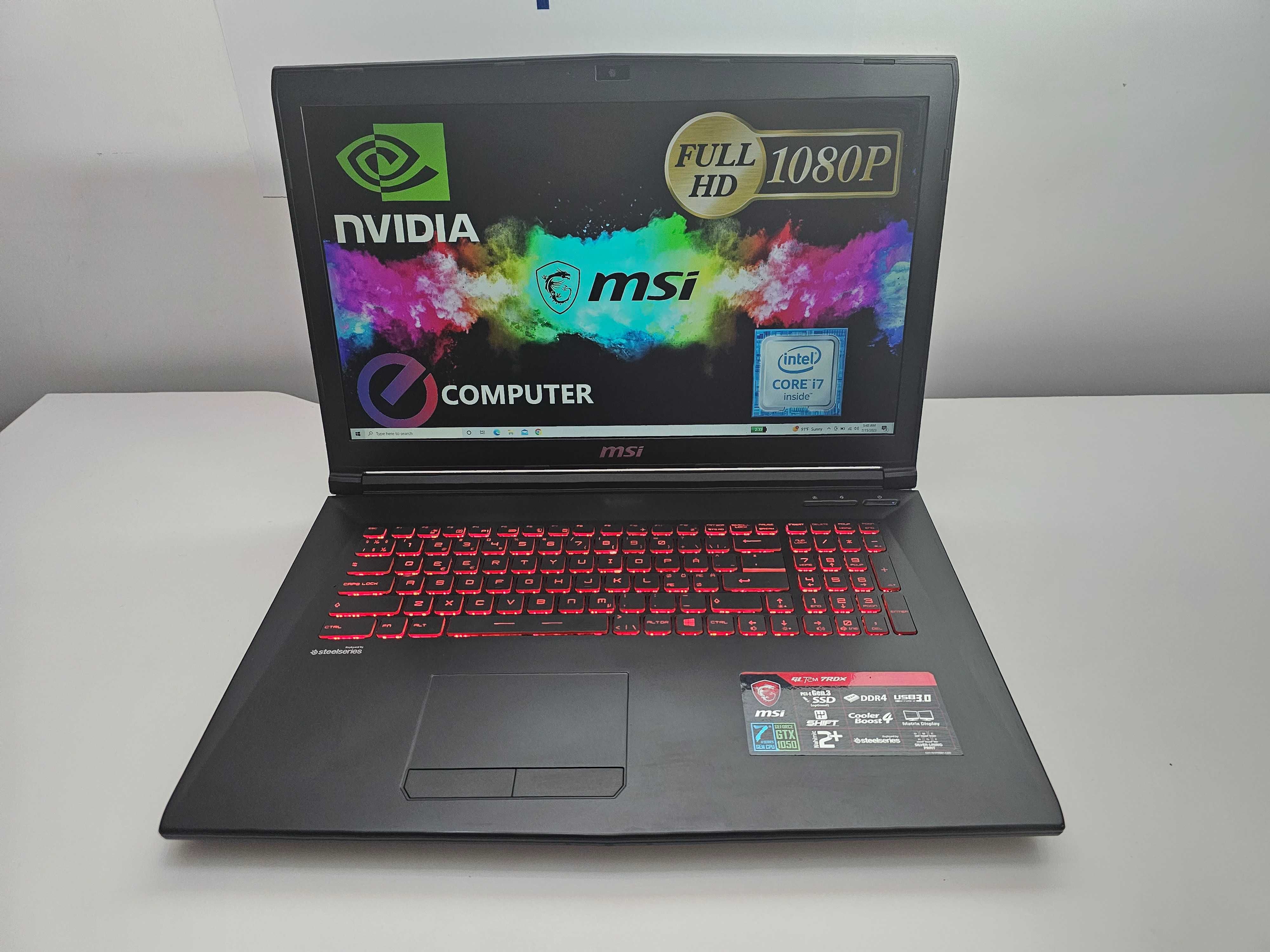 Laptop MSI Gaming Dominator PRO  i7 32gb GTX 1070  ca NOU . Garantie