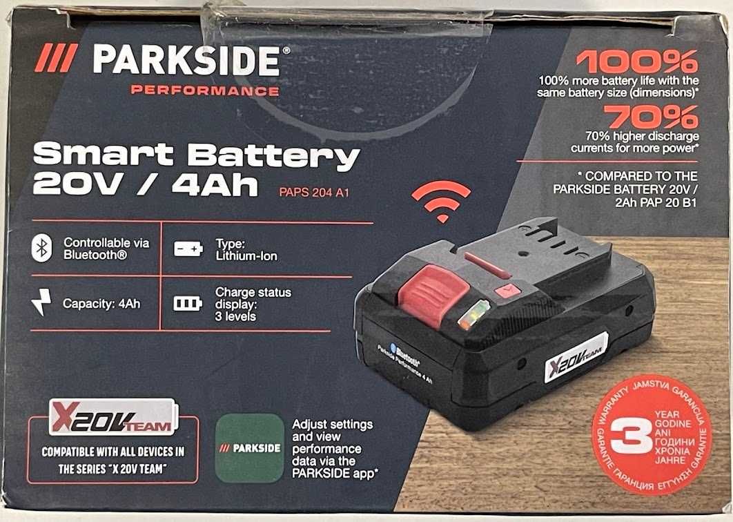 Нови батерии и зарядни Parkside 20V 2Ah и 4Ah lI-iON и 12V 2Ah и 4Ah