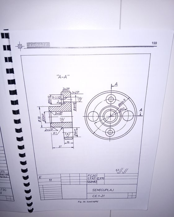 Manual „Desen Tehnic” – clasa a XI-a, profil Tehnic, Mecanică