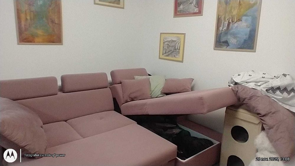 Coltar roz aproape nou, cumparat din fabrica Laguna-Sighet