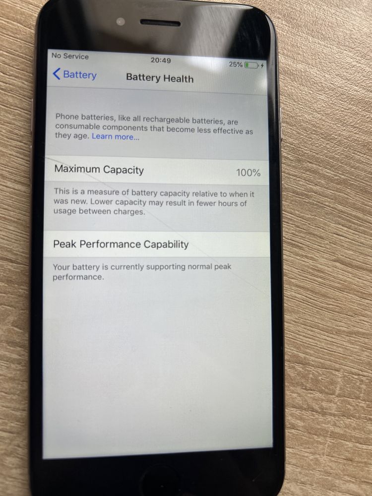 iPhone 6 16GB space gray 100% капацитет