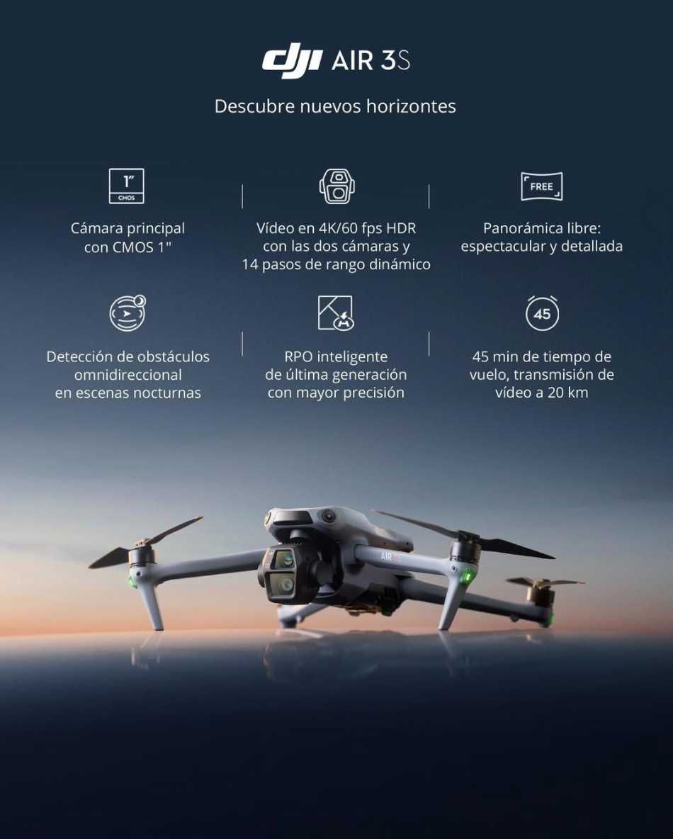 DJI Air 3S (Fly More Combo + DJI RC2) новый уровень съемки и безопасно