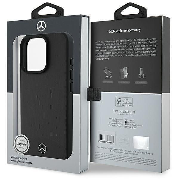 Mercedes hardcase textured and plain leather magsafe – iphone 16 pro (