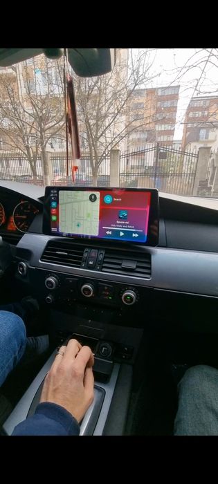 Navigatie android BMW e60 Carplay Waze YouTube