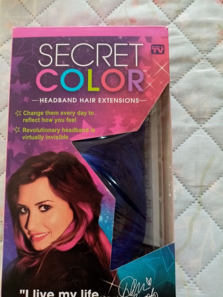 Продавам изкуствени кичури /Hair extensions Secret Color Demi Lovato