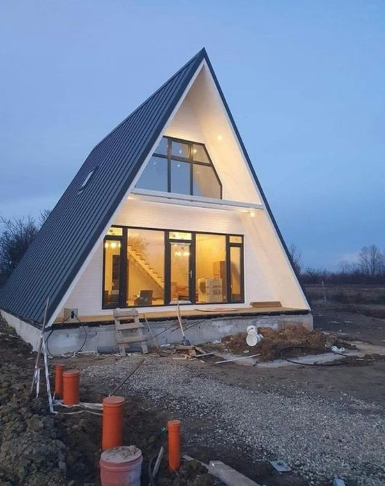 Cabane A-frem din lemn tratat