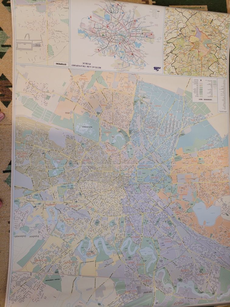 Harta București 140x100cm