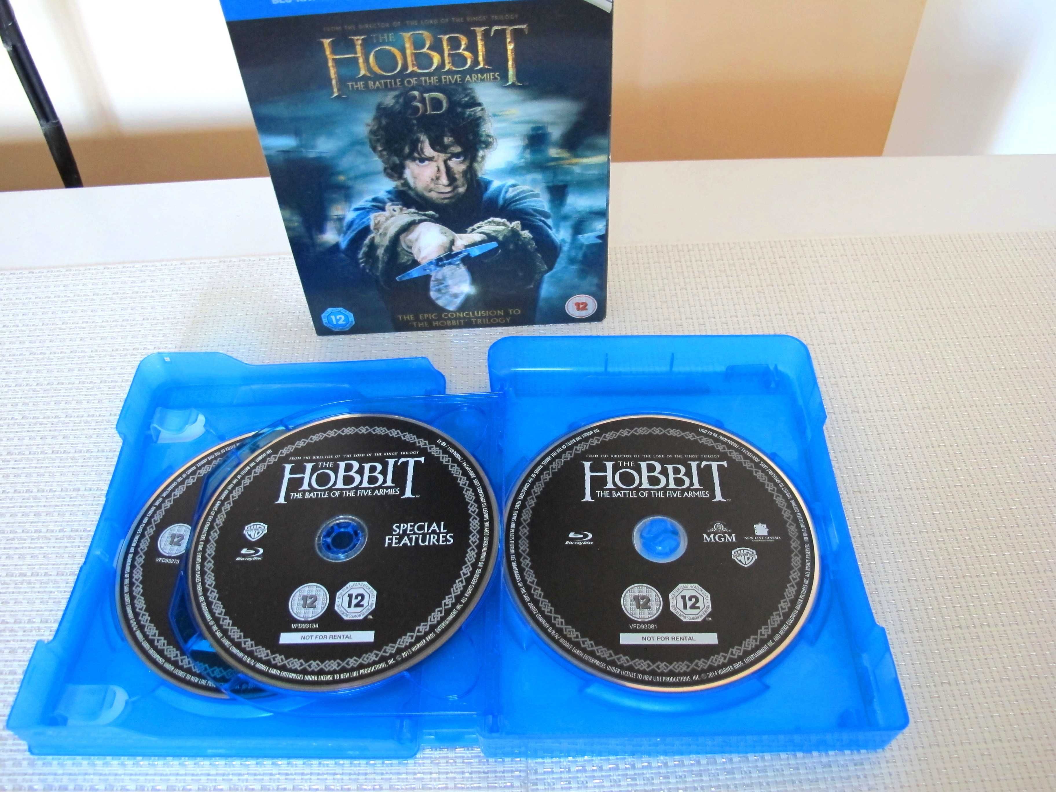 Hobbit Trilogy 3D + 2D Blu Ray 12 диска за колекционери