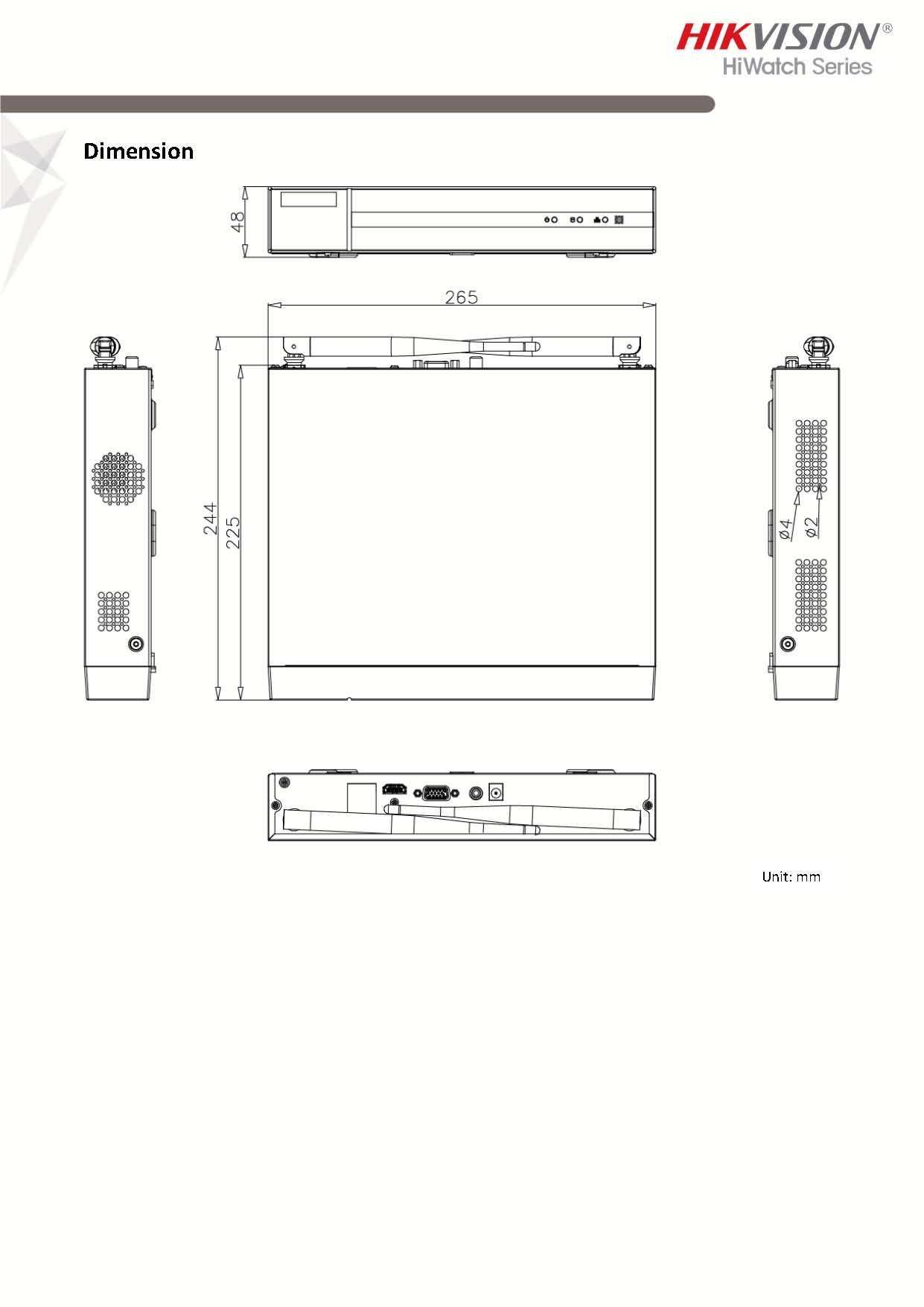 Компютър WiFi NVR 4MP 8xIP БезжиченВидеорекордер Hikvision HWN2108MHWC