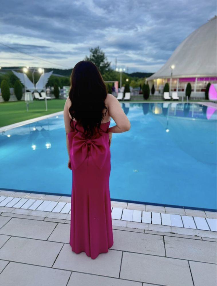 Rochie lunga fucsia