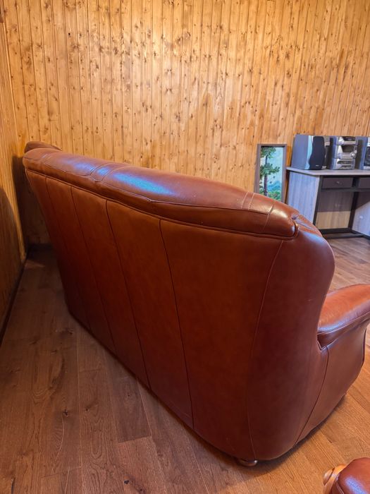 Canapea piele extensibila + 2 fotolii Mobexpert