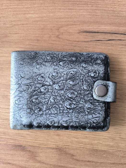 Портфейл портмоне от естествена щраусова кожа