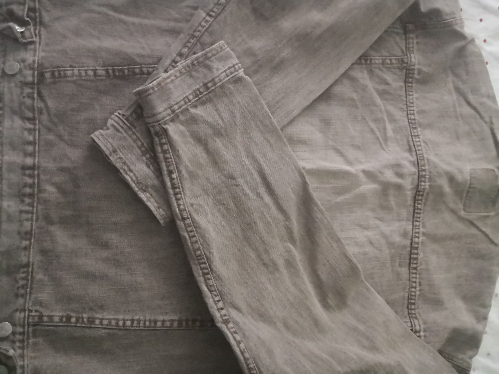 Geaca blugi jeans barbati originala Paladino maro-bej XL 46 48
