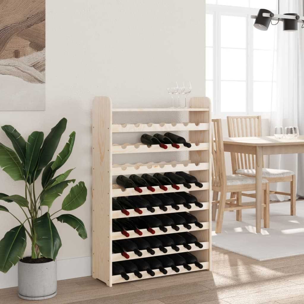 Suport sticle vin/raft vin, 72,5x25x111,5cm, lemn masiv pin LANCASTER