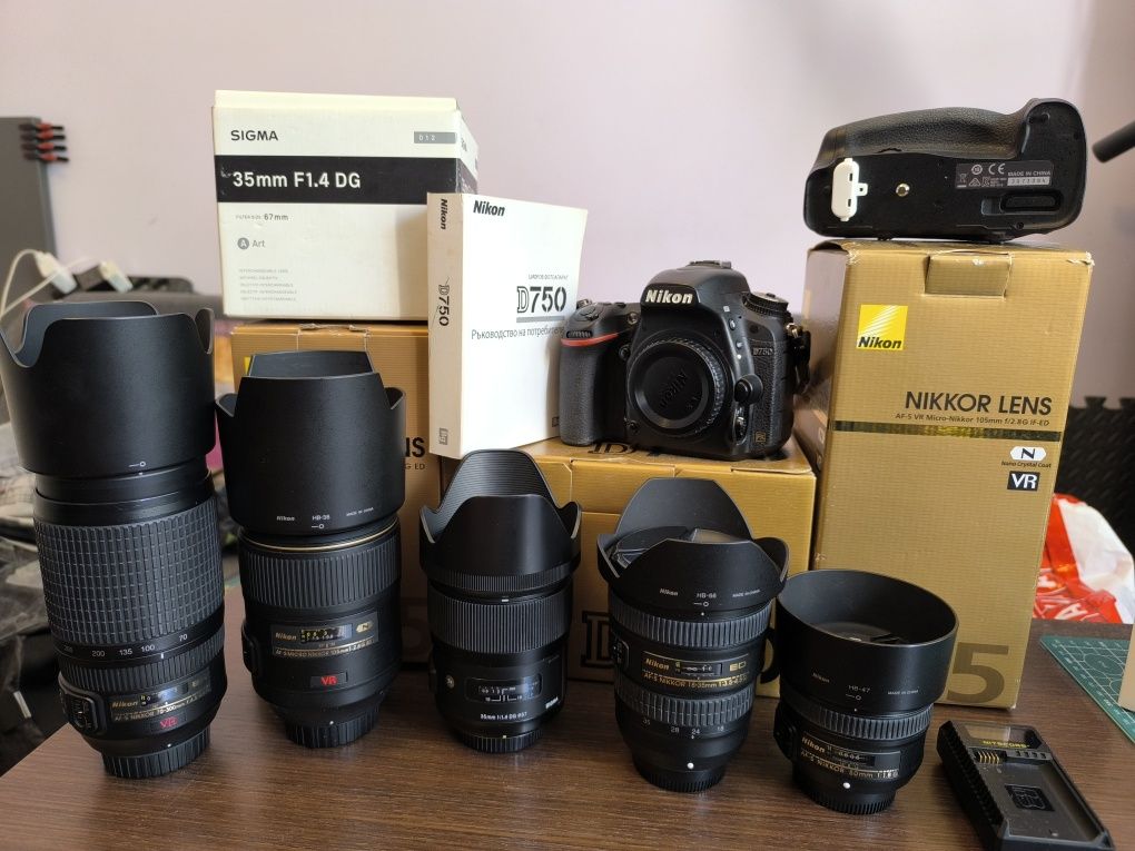 Nikon D750 +5 обектива