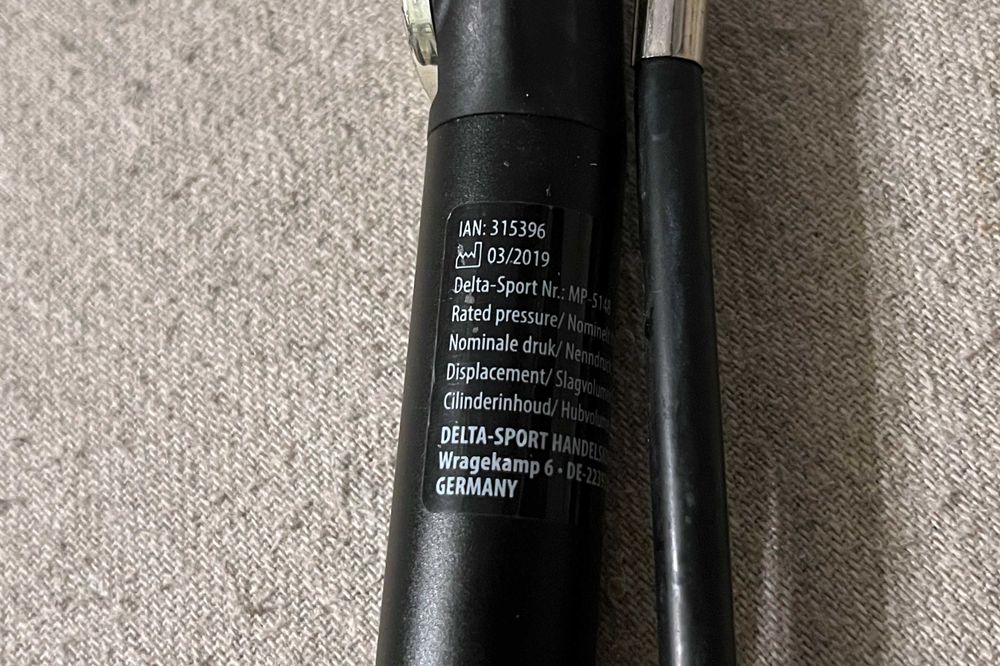 Pompa bicicleta Crivit cu manometru presiune 5 5 bar compacta portabil