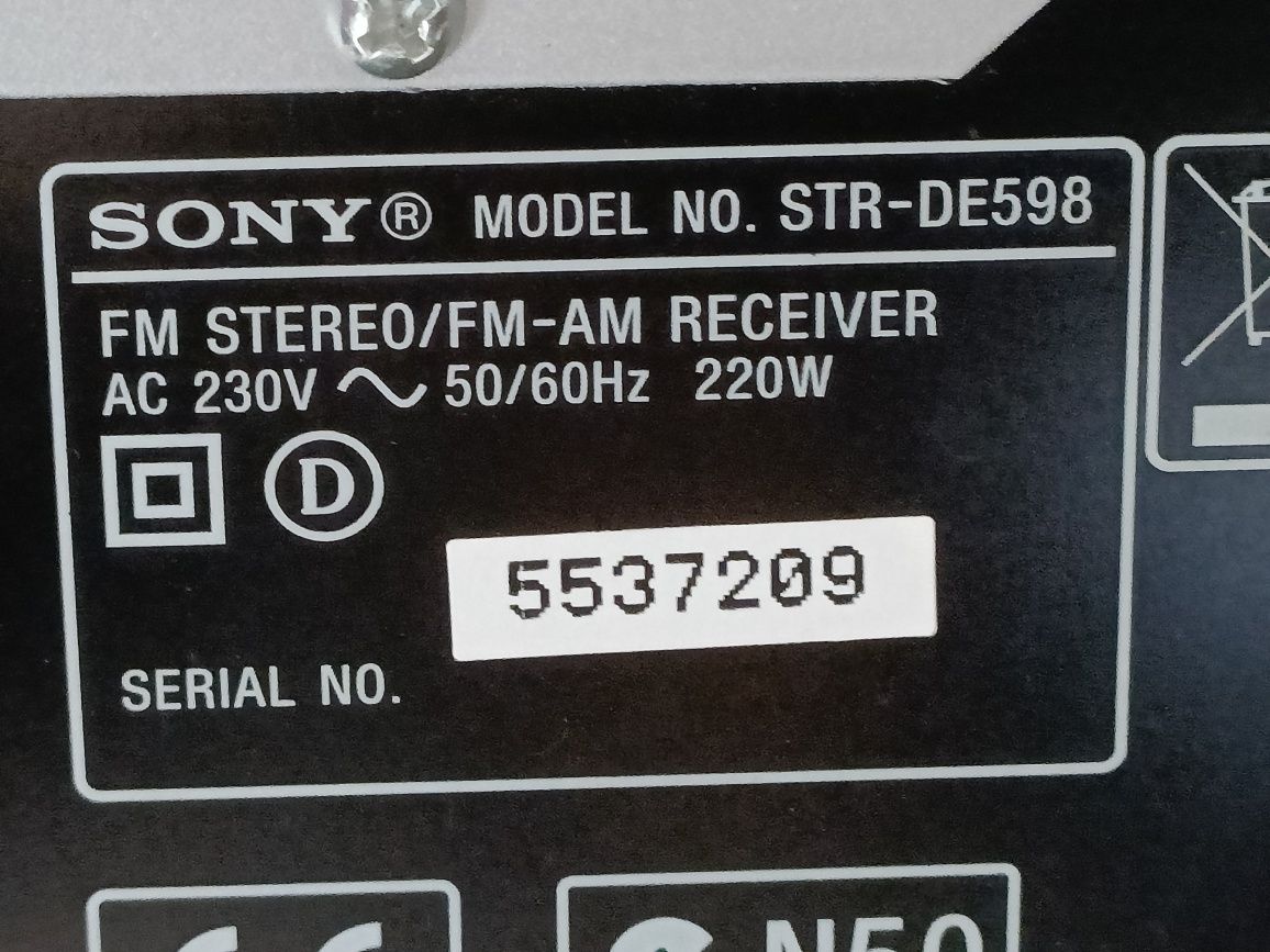 Receiver Sony STR-DE598