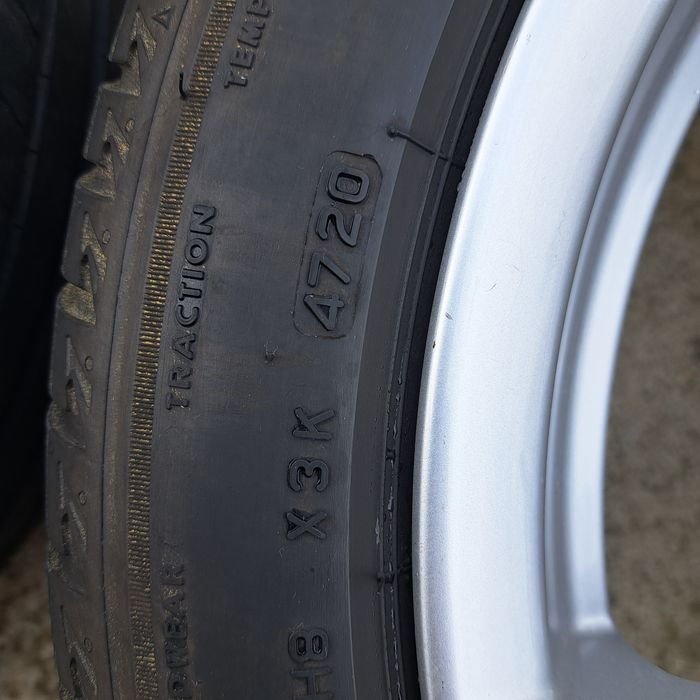 4 buc Jante 5x112/ET51/7,5J/57 CB/R17/ cauciuc 225/45/17/Vara